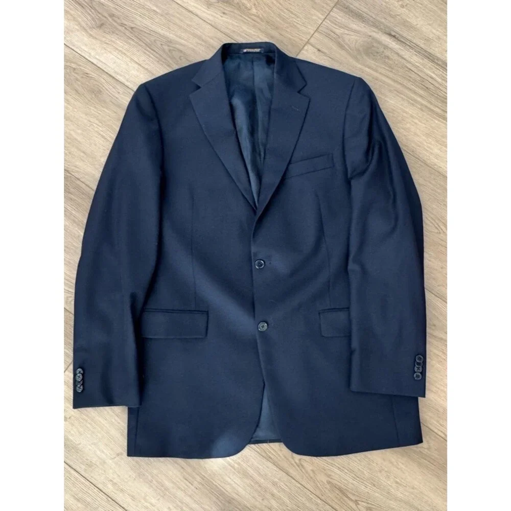Hart Schaffner Marx Classic Navy Two-Button Sport Coat - 4RL
